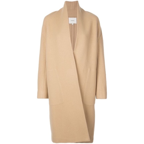 Vince oversize collarless wool coat in Lim… - Picture 5 of 14